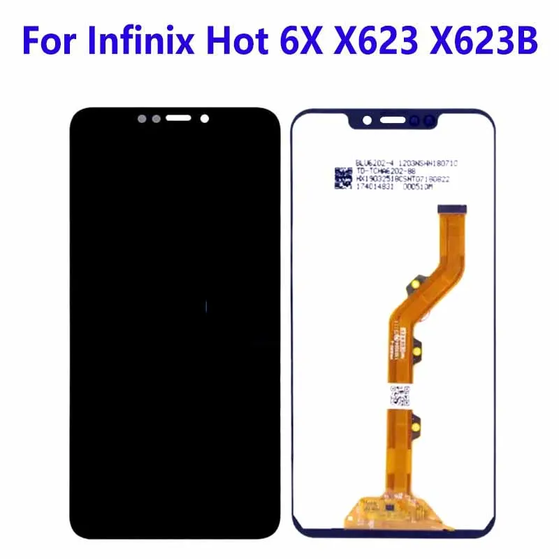 

For Infinix Hot 6X X623 X623B LCD Display Touch Screen Digitizer Assembly For Infinix Hot 6X