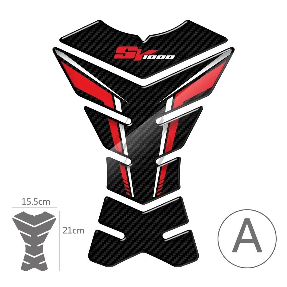 Stiker Pelindung Bantalan Tangki Sepeda Motor Tampilan Karbon 3D untuk Suzuki SV1000 SV 1000 Stiker Garpu Depan Sepeda Motor Stiker
