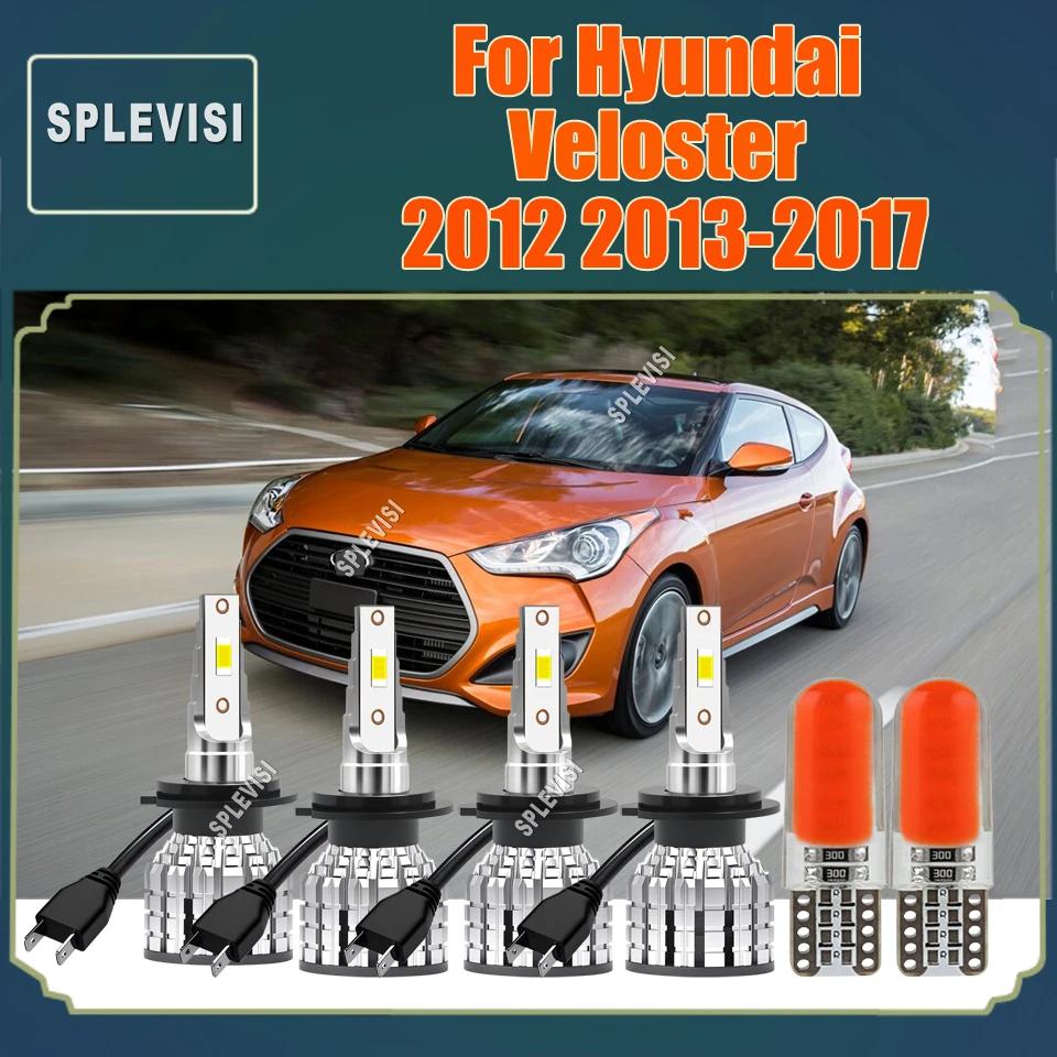 

2/4Pcs LED Car Headlight H7 6000K 120W Light Bulbs Mini Size Headlamp Luz led For Hyundai Veloster 2012 2013 2014 2015 2016 2017