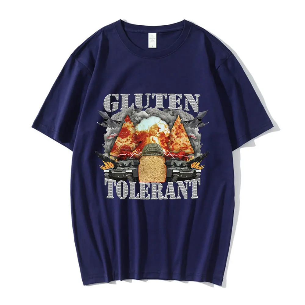 Gluten Tolerant Oddly Specific Meme T Shirt Men's Clothing Fashion Hip Hop T-shirt Casual Cotton Short Sleeve Oversized T Shirts