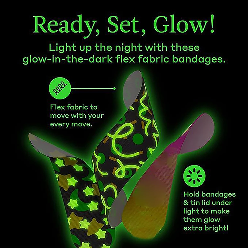 5 Stks/set Cartoon Lichtgevende Band Hulpmiddel Noctilucent Gips Voor Wondverband Patch Strips Nacht Glow Adhesive Bandages