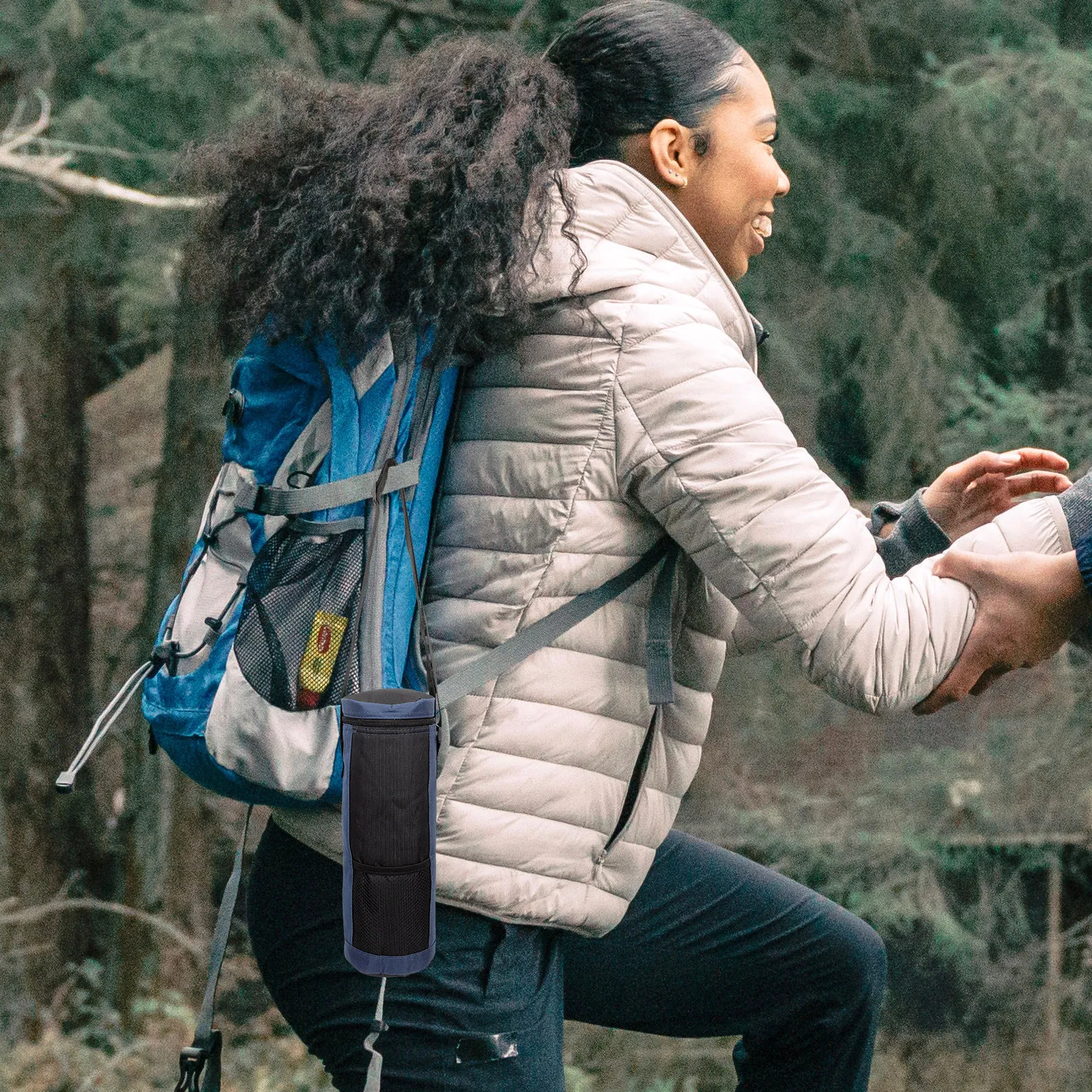 

Сумка для хранения бутылок с водой из ткани Оксфорд, защитный чехол для бутылок, регулируемый плечевой ремень для путешествий, кемпинга, пеших прогулок, пикника