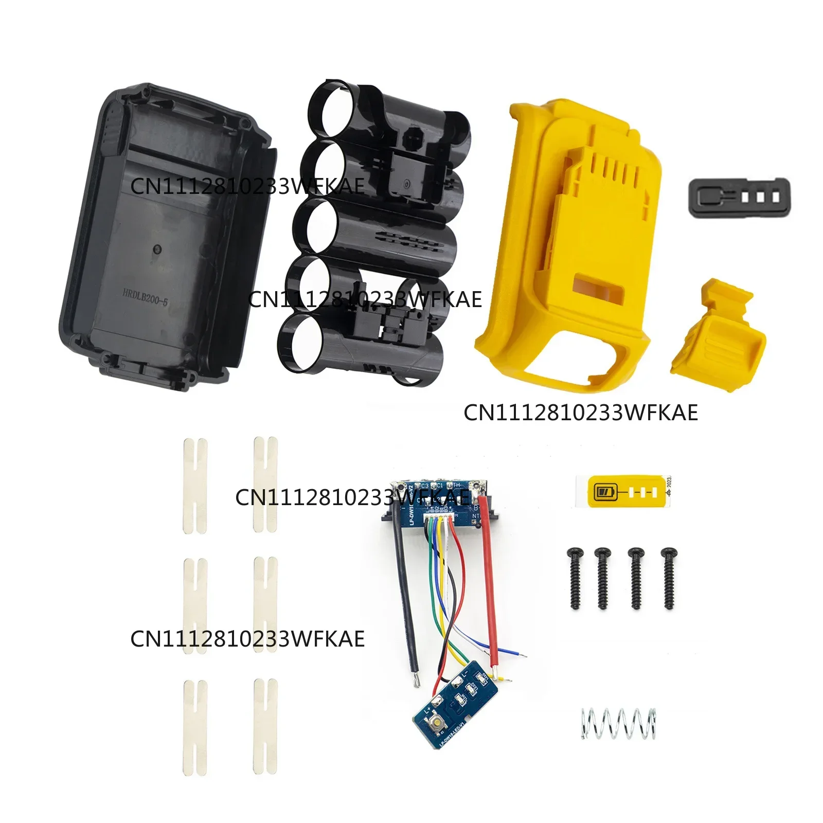 1 Set Li-Ion Plastics Battery Case For DeWalt 20V DCB201 DCB203 DCB204 DCB200 Power Tool Battery Shell Housing Case Replacement