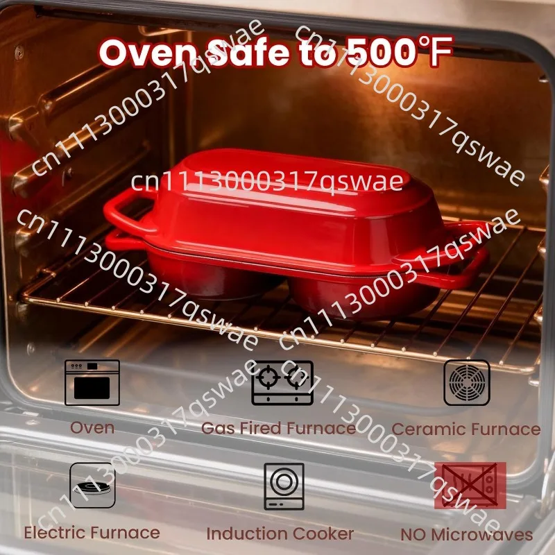 Suitable for double oven bread baking enamel cast iron oven pan double round bread mould