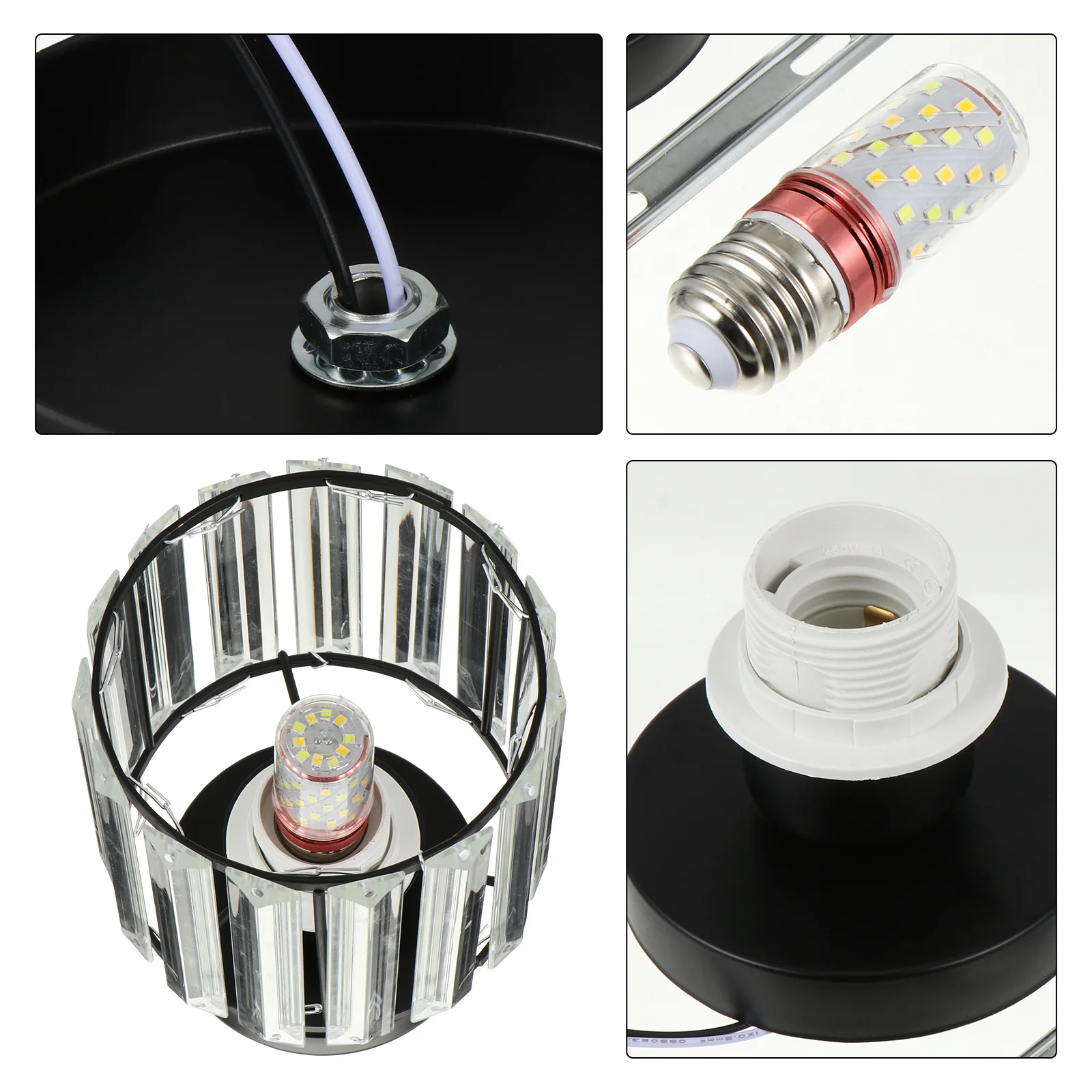 

1Pcs Ceiling Lamp Crystal Decorative Ceiling Light for Corridor Balcony Bedroom Durable Warm Light Modern Home Lighting