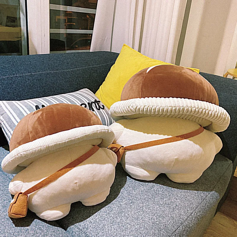 Muñeco de peluche de seta Kawaii para jardín de infantes, bonito juguete de peluche de seta Shiitake de dibujos animados, almohada de peluche suave