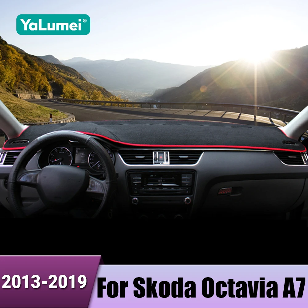 Für Skoda Octavia A7 2013 2014 2015 2016 2017 2018 2019 Auto Dashboard Abdeckung Sonnenschutz Matte Vermeiden Licht Anti-UV Pad Zubehör