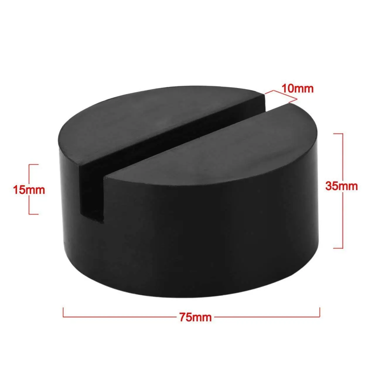 2Pcs Rubber Slotted Floor Jack Pad Adapter For Pinch-Point Weld Lift Accessories