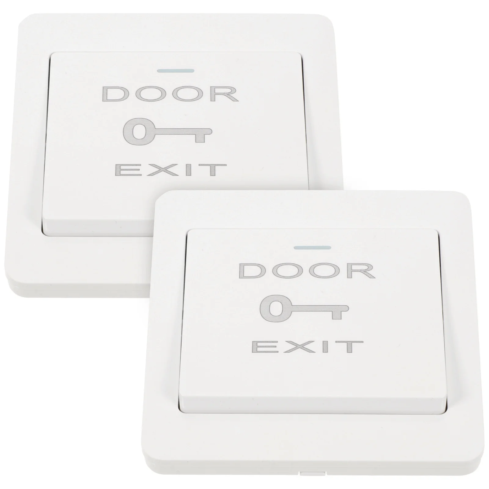 2Pcs Door Access Panel Cover Push to Exit Switch Plate High Durability PP Material Wall Mount for Doorbell Protector