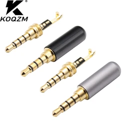 Złącze audio 3,5 mm 4-biegunowe gniazdo słuchawkowe Wtyk męski Kabel do naprawy słuchawek Drut lutowniczy DIY AUX 3.5 Jack Adapter