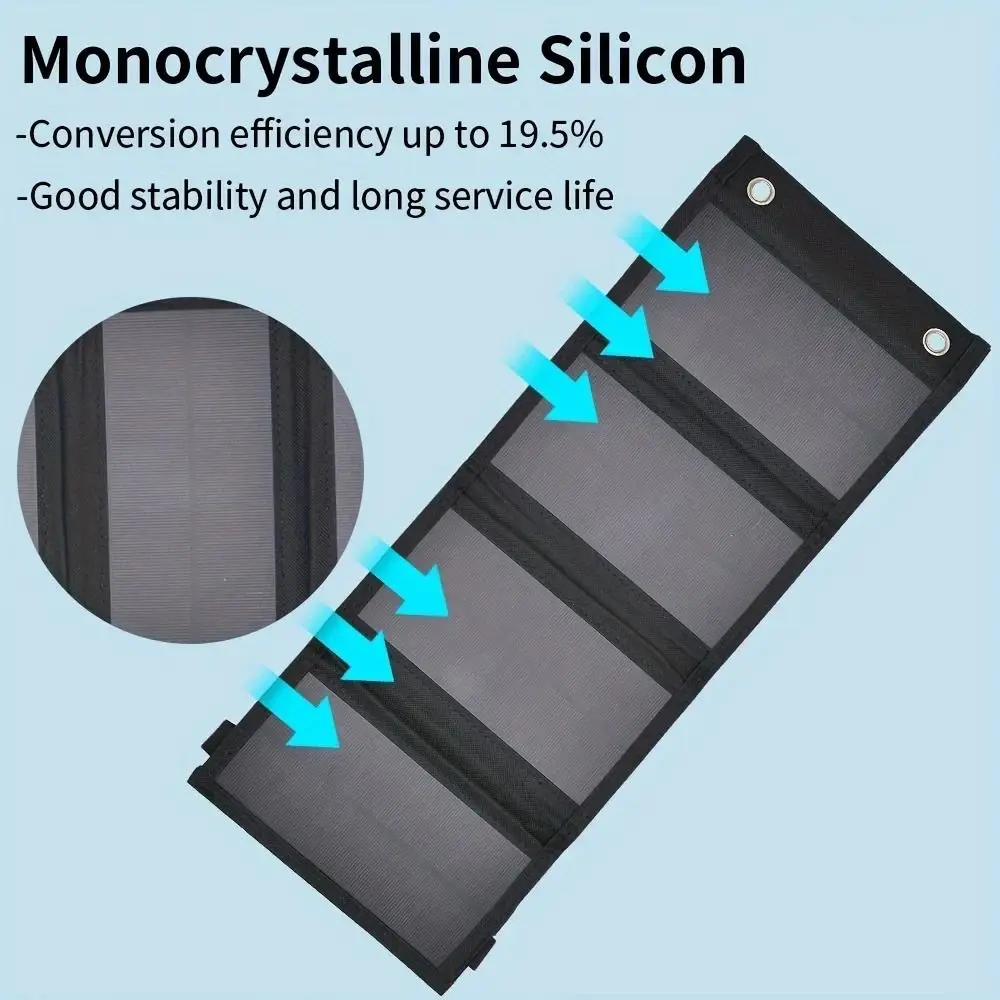 

Fast Solar Power Generation Solar Panels Fold 5V Solar Charging Panel Portable Reliable Solar Photovoltaic Panels Camp
