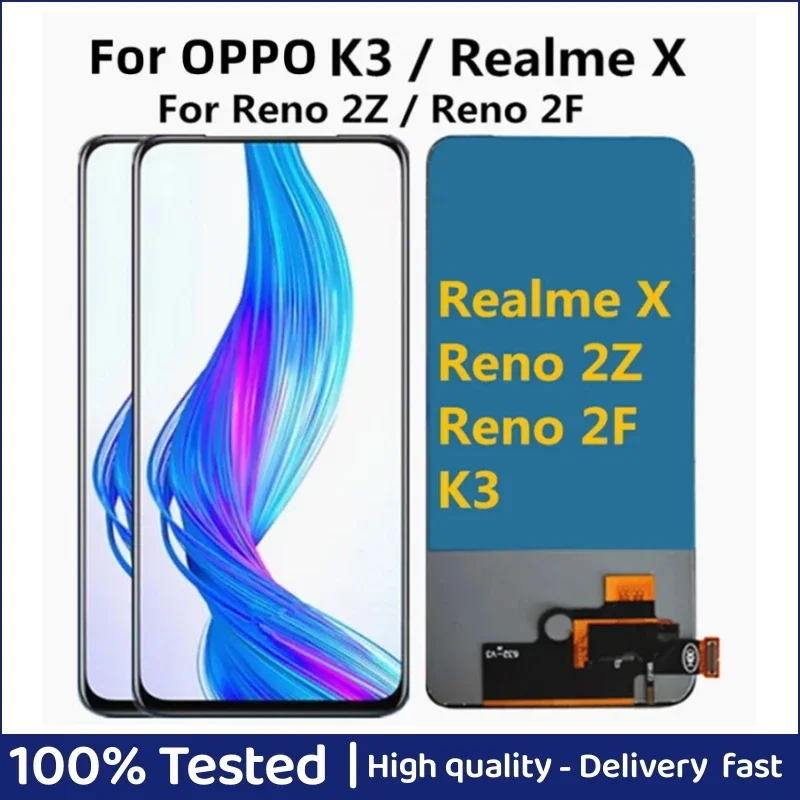 

6.53" TFT For OPPO K3 Reno 2Z Reno 2F LCD Display+Touch Digitizer Screen Assembly For OPPO Realme X Reno 2 Z /2 F lcd