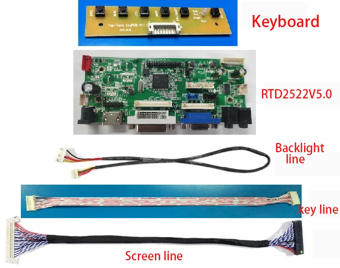 Program-free RTD2522V5.0 monitor motherboard industrial control driver board built-in HDMI interface instead of 68676.2