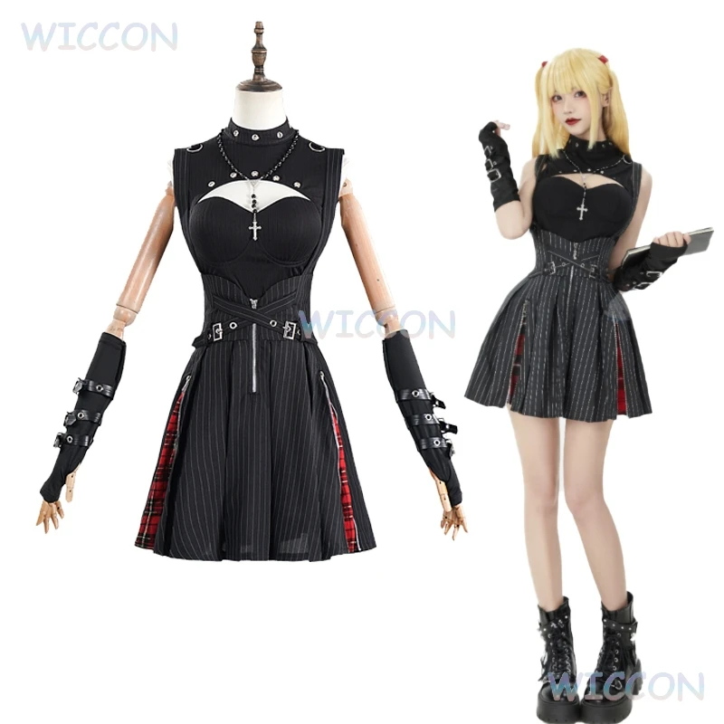 

Anime Death Misa Amane Cosplay Note Manga Gothic Costume Wig Dress Women Uniforms Subcultural Dark Gothic-style stage Halloween