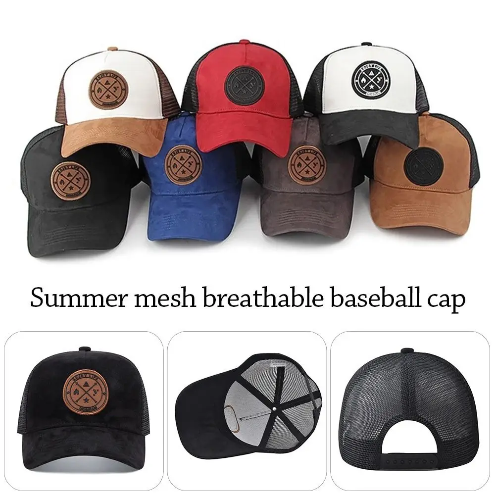 Casquette de Baseball d'été en fil de maille de Sport, Patch de lettres, chapeau à rabat décontracté, Hip Hop brodé, casquette de camionneur pour l'extérieur