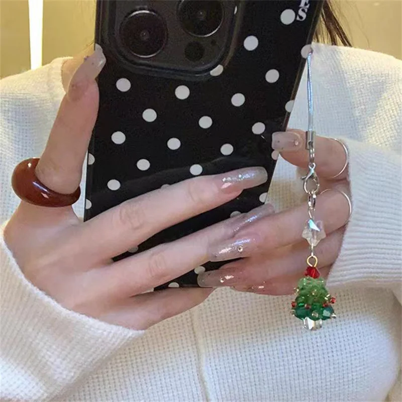 Christmas Tree Lucky Ornament Phone Strap Camera Pendant Sweet Phone Trinketry Exquisite Backpack Decoration Accessories Gifts