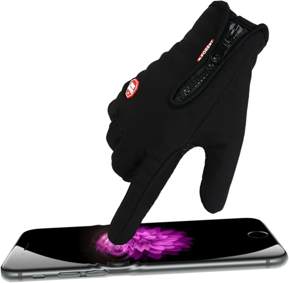 New Winter Warm Men's Gloves Touchscreen Sport Women Outdoor Skiing Cycling Snowboard Nonslip Fishing Splash-proof Zipper Gloves view 3