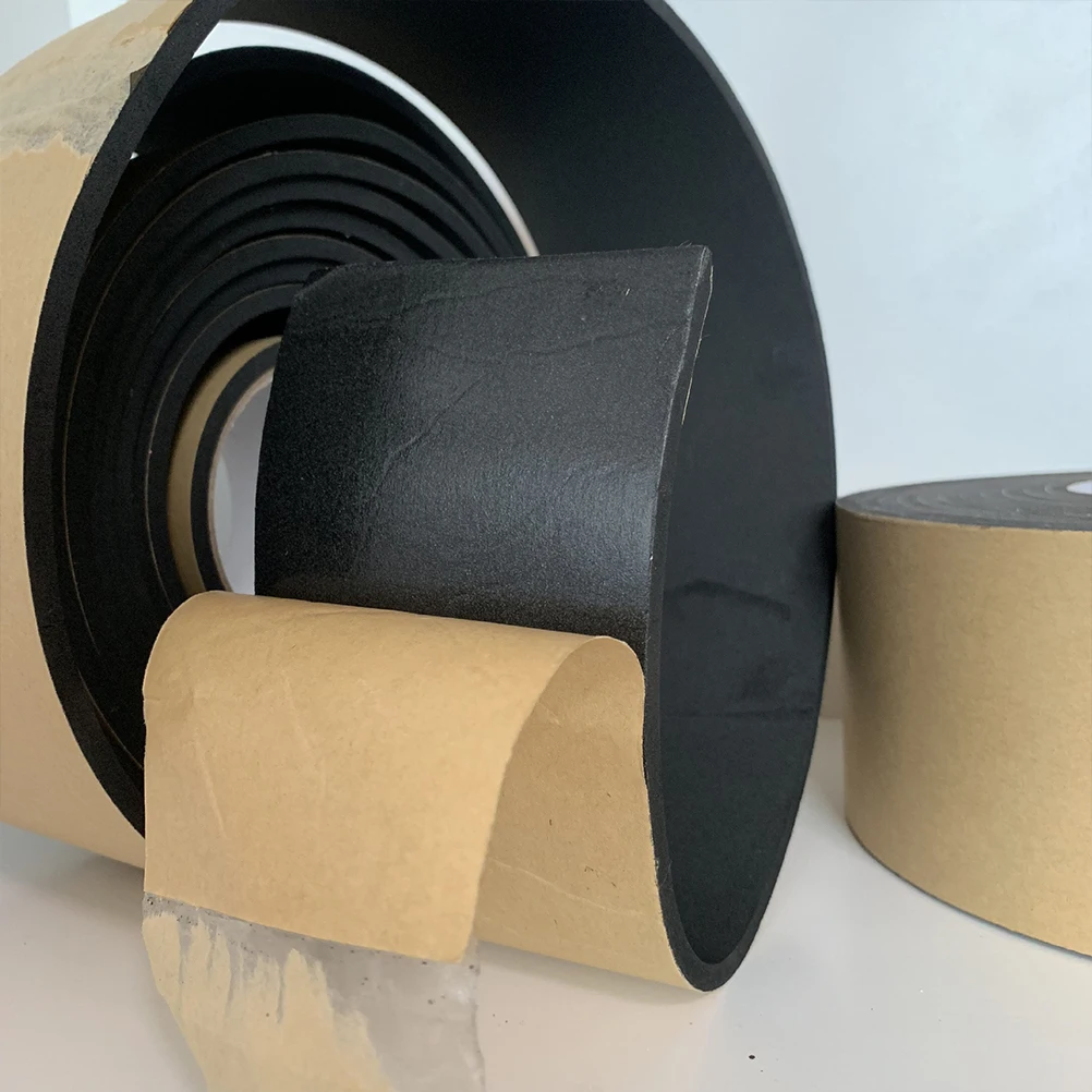 

3Mm Thick Eva Shockproof Sponge Tape Adhesive Glue Sealing 5M Long Door Seal Foam Tape Rubber Strip