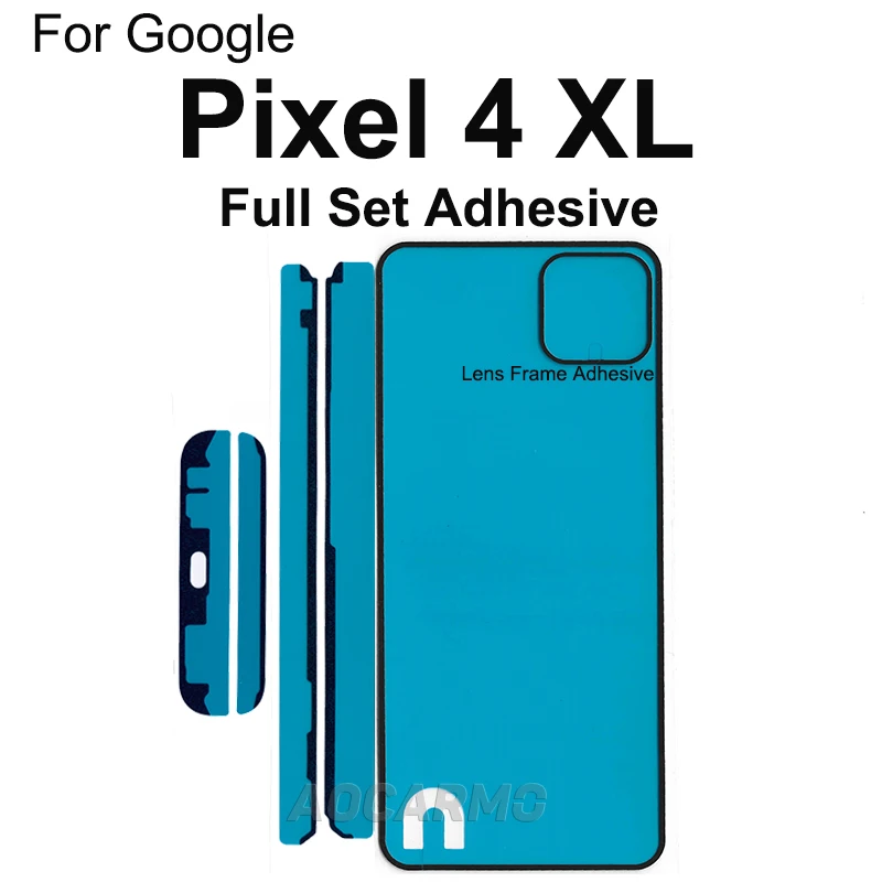 Aocarmo For Google Pixel 2 3 XL 3XL 4 XL 4XL Lcd Screen Display Sticker Front Middle Frame Back Battery Cover Door Adhesive Glue