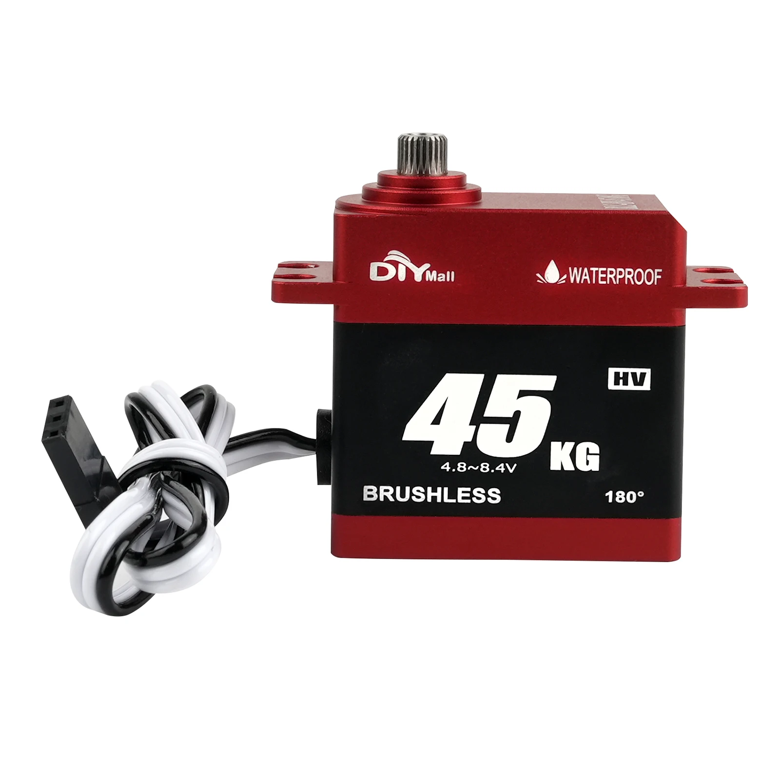 BLS-HV45MG 45KG Brushless Digital Servo 8.4V HV Waterproof IP67 Metal Gear Aluminum Case 180 270 360 Degree RC Car Truck view 2