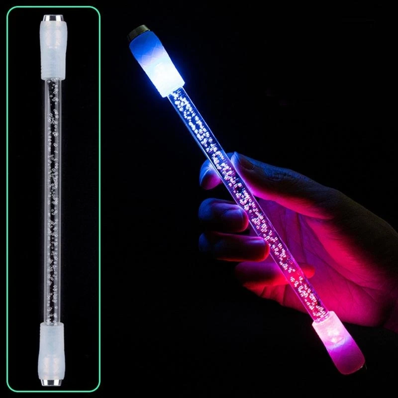 Finger Spinning Pen Decompression Rotating Pen Bulit-in LED Lights Kids Rewards