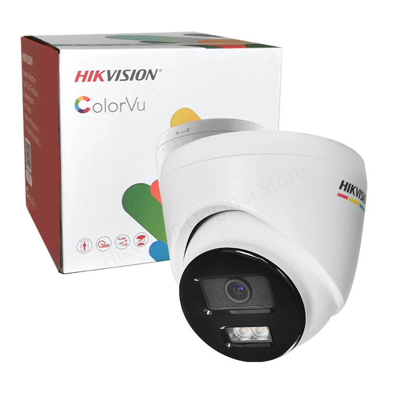 Imagem -06 - Hikvision-câmera ip Colorvu Turret Suporta Mic Cartão sd H.265 Mais Detecção de Humanos e Veículos Ip67 Ds2cd1347g2-luf 2k Poe 4mp