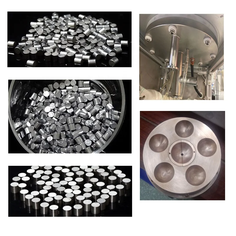 Stainless steel parts, Water cooling copper crucible, Hf Ni Ti particles for arc melting furnace