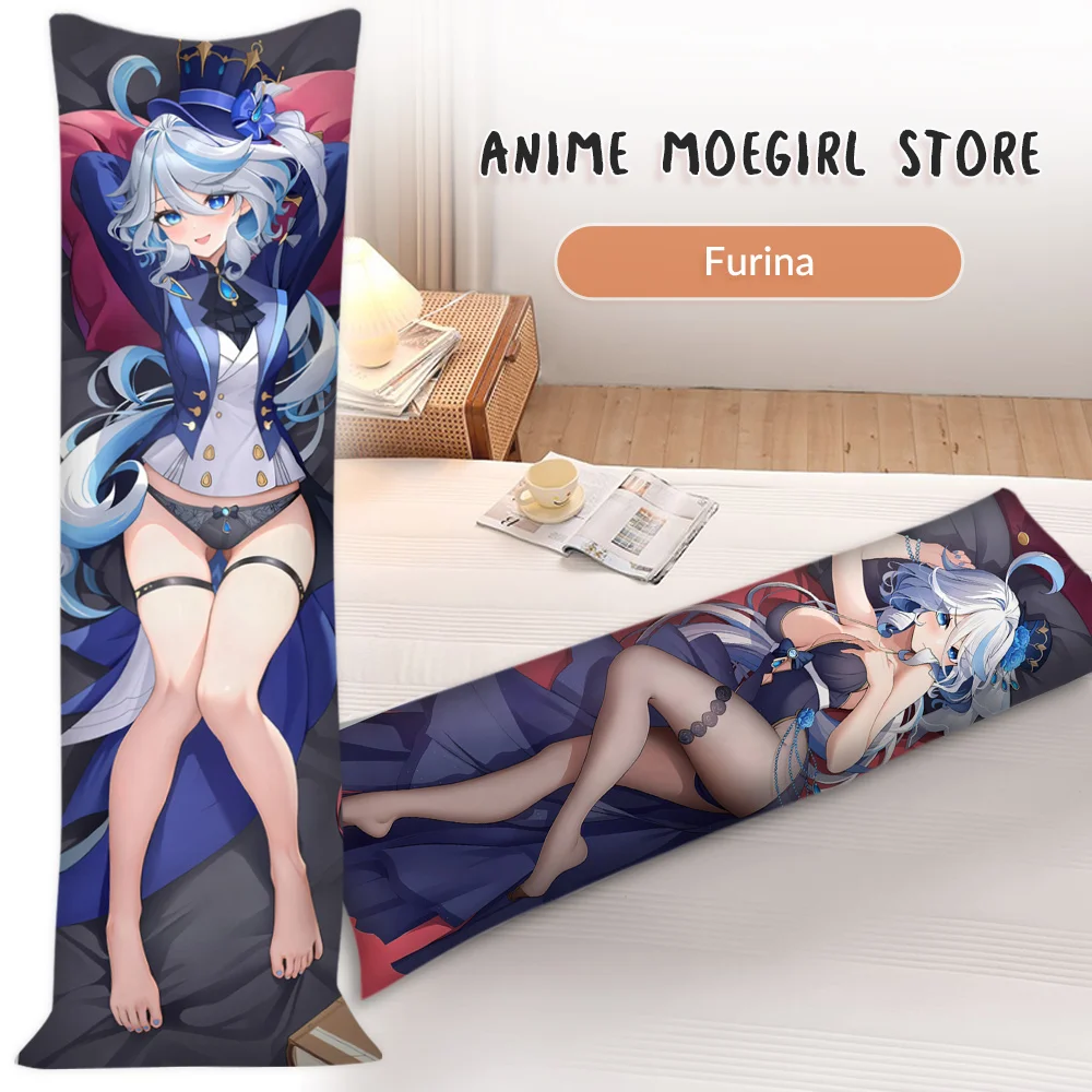 

Anime Furina Fullbody Dakimakura Cover Genshin Impact Pillowcase Hugging Fullbody Otaku Cushion Cover Sleeping Pillowcases