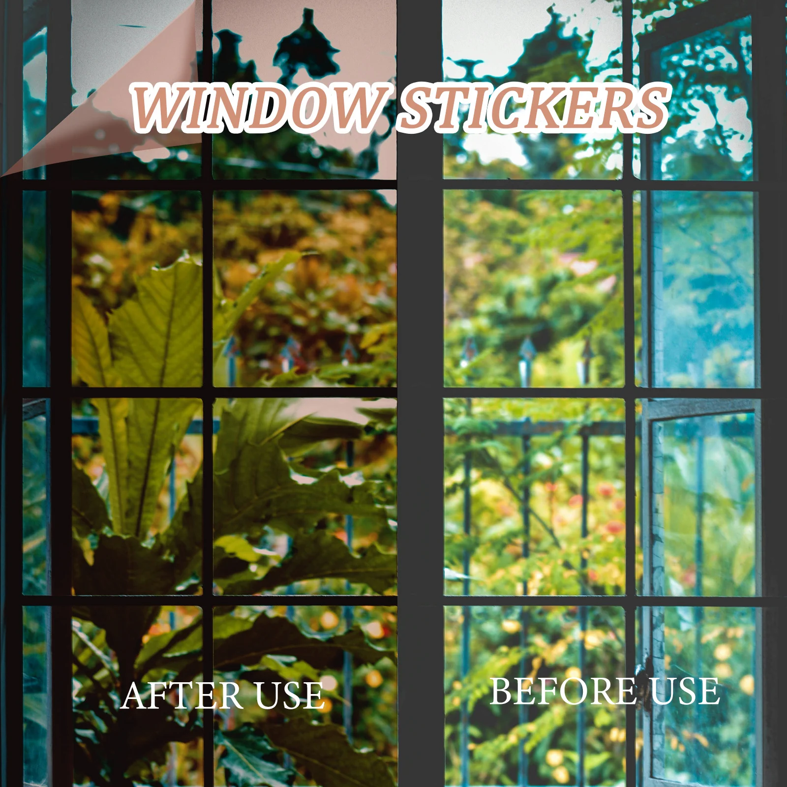 

1 Roll Way Window Film Sun Blocking Privacy Tint For Bedroom Office Uv Protection Static Cling Glass Sticker