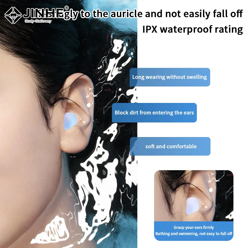 4/6 шт. мягкие силиконовые беруши восковые беруши многоразовые шумоподавляющие гелевые беруши водонепроницаемые наушники для сна и плавания
