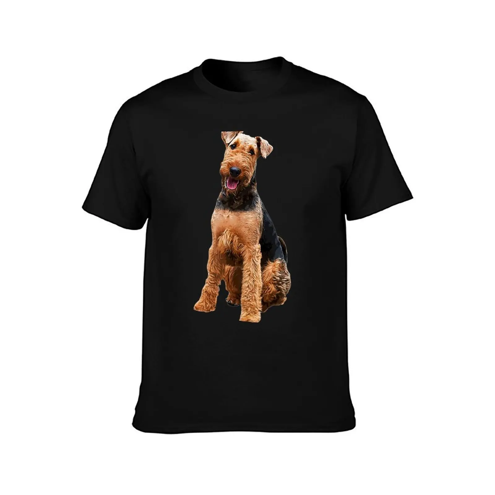 Airedale Terrier Stunning Dog Breed T-Shirt, Summer Casual Cotton Tee, Oversized Streetwear Tops, Vintage Graphic Print