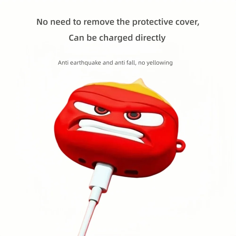 Urocze etui ochronne z pełnego silikonu w stylu kreskówkowym do słuchawek bezprzewodowych Apple AirPods Pro 3, akcesoria Bluetooth. — zdjęcie produktu 6