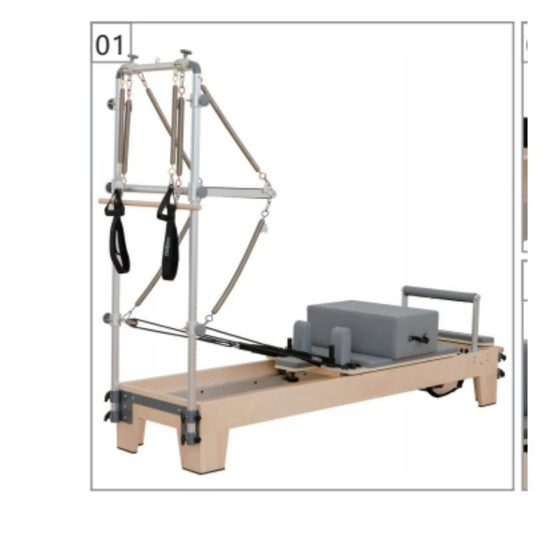 

YTYIN Aluminum Alloy Tower & Maple Wood Reformer with Trapeze | Ultimate 4-in-1 Customizable System for Pilates Studios