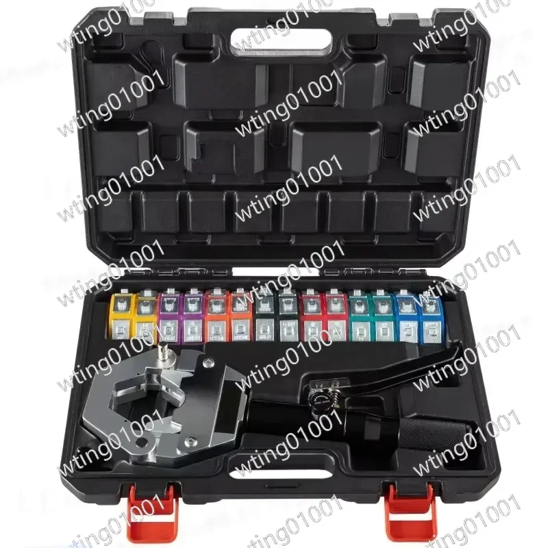 for Hydraulic Hose Crimper 71500 Hand held Manual AC Hose Crimper Kit with 7 Die Set for Air Conditioning Hose Repair