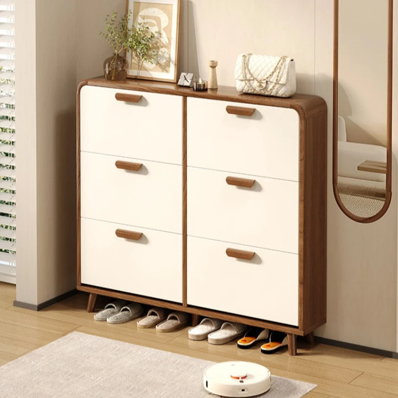 Entry ultra-thin shoe cabinet household small narrow outside the door shoe rack corridor storage range chaussure home furniture