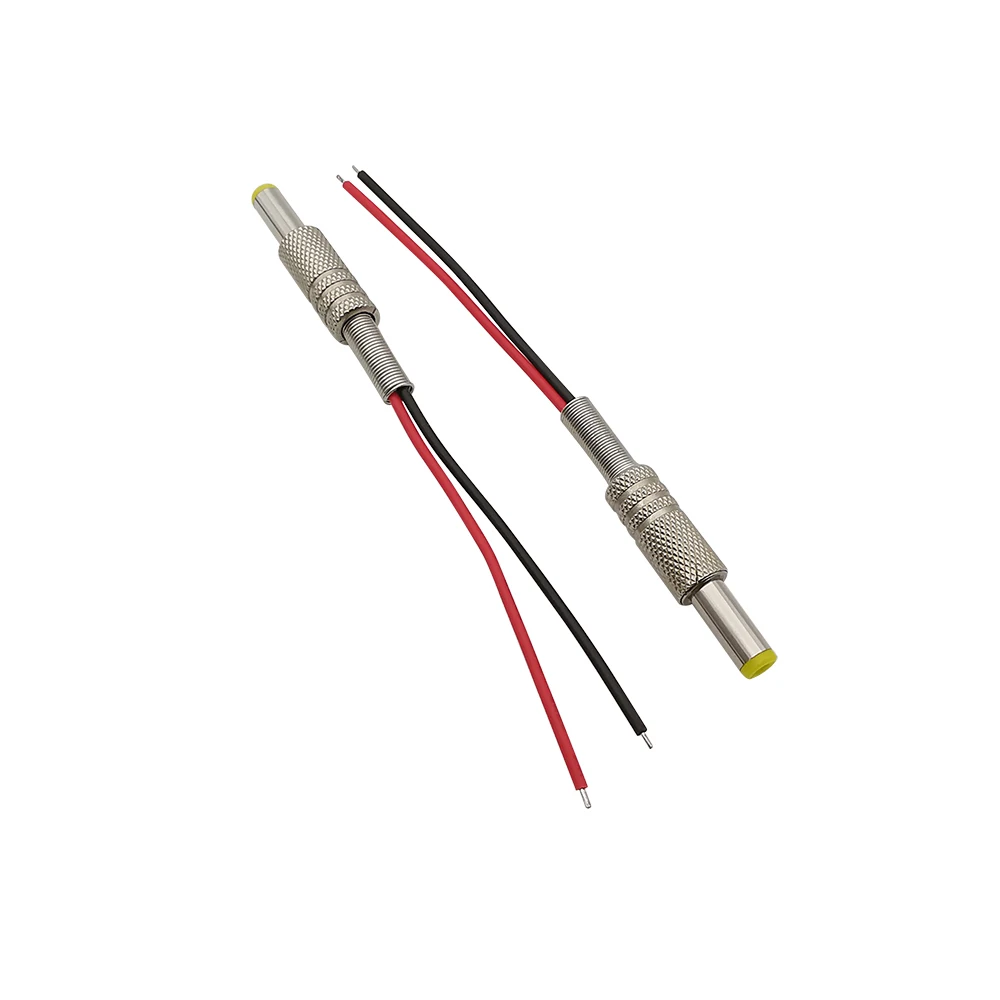 5.5x2.1 مللي متر 5.5x2.5 مللي متر تيار مستمر الطاقة ذكر التوصيل DC-099 تيار مستمر المقبس الخيوط لوحة جبل موصل سالب محول مع أسلاك كابل 20AWG