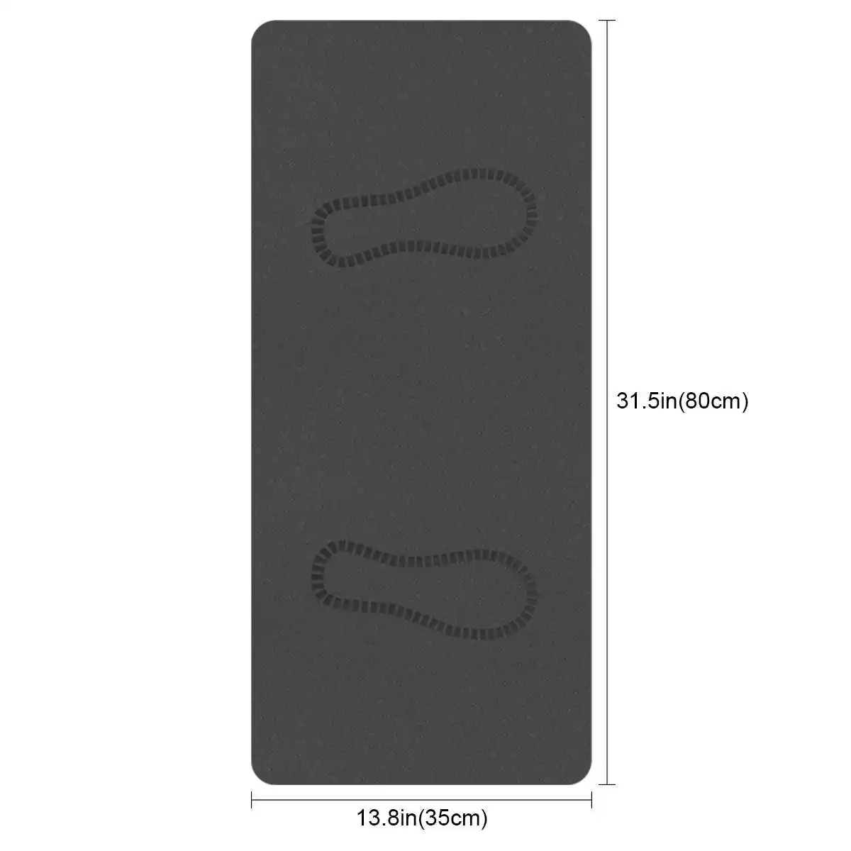 اليوغا بيلاتيس التدريب Gluteus الحصير TPE صديقة للبيئة القرفصاء المعونة التدريب حصيرة مع آثار أقدام متعددة الوظائف اللياقة البدنية حصيرة 35*80 سنتيمتر