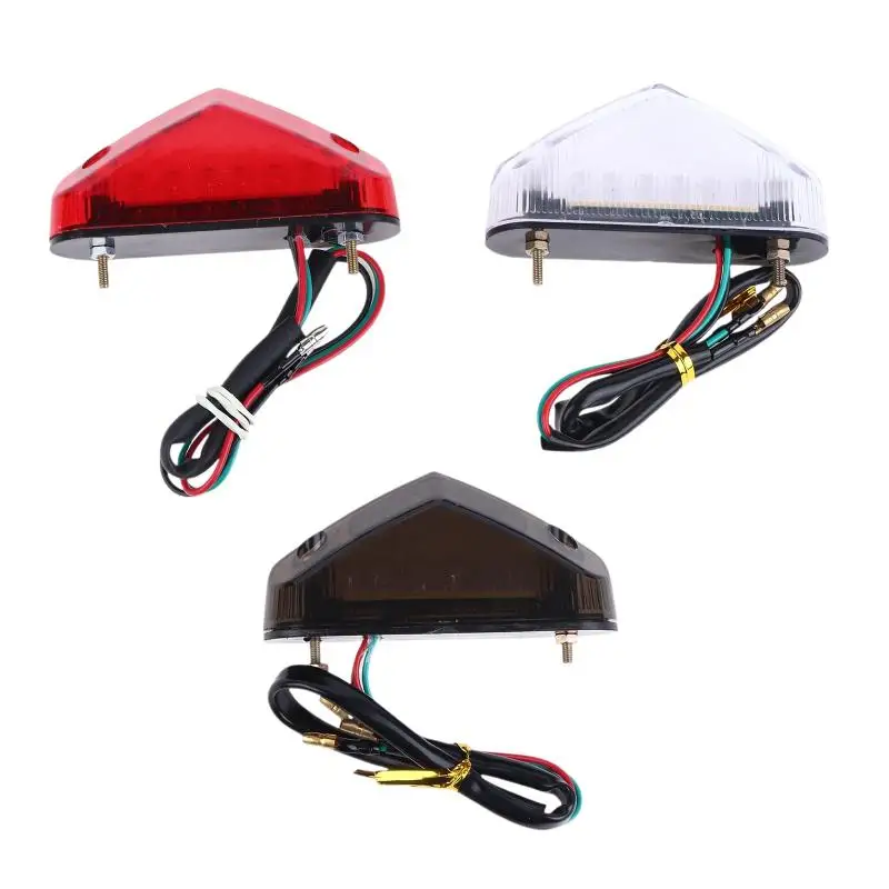 12V Motorcycle Tail Rear Light Lamp Taillight Motor Brake Stop Lights License Plate Light Moto Equipments Parts Access Universal