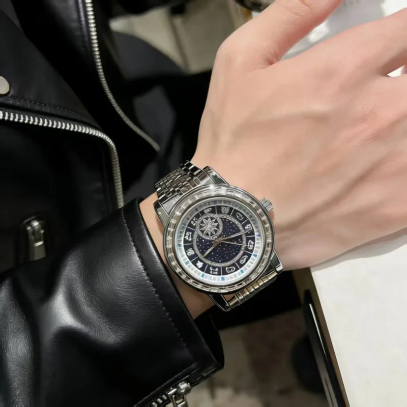 

Новейшие мужские часы 2026 года, автоматический механизм, браслет из нержавеющей стали, минеральное стекло, водонепроницаемость 30 м, деловые повседневные наручные часы