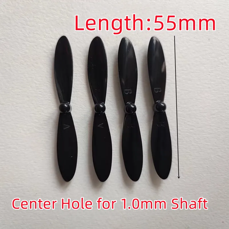 Length 55mm 60mm 75mm For 0.8mm 1mm 1.2mm 2mm Shaft 3 Blade Tri-Blade Propeller Props FPV motor For FPV Racing Drone Spare Parts