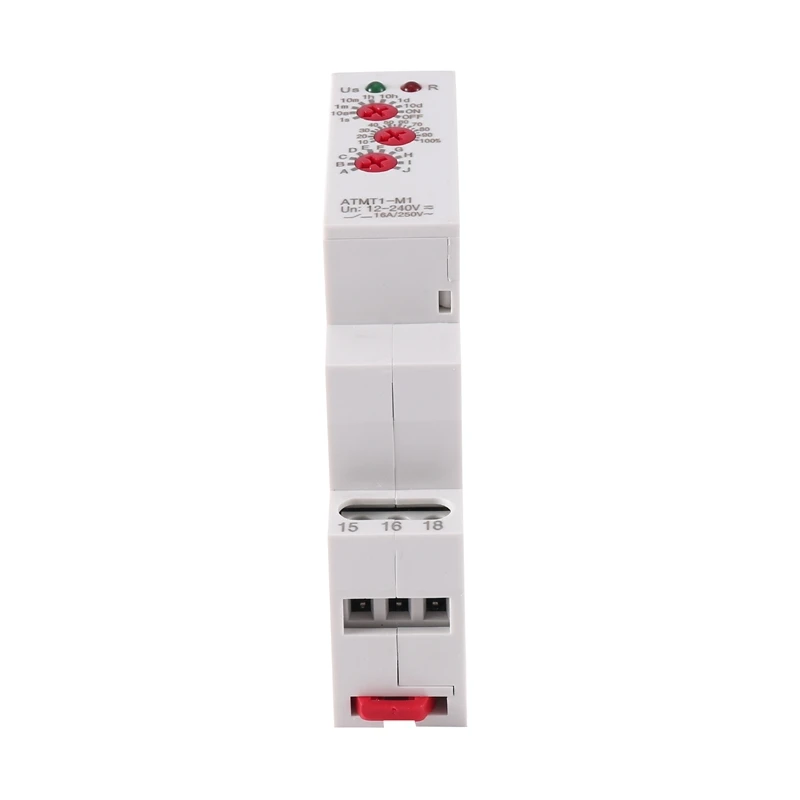 12-240VAC/DC Din Rail Type Time Delay Relay 16A/250VAC Multifunction Timer Relay With 10 Function Choices, ATMT1