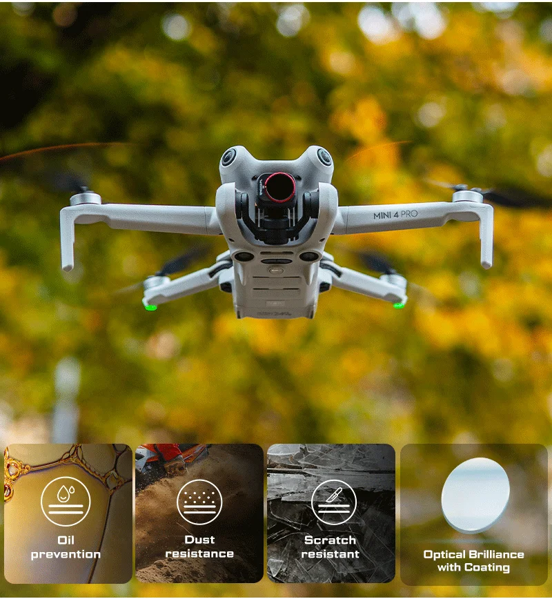 Freewell 6er-Pack ND- und ND/PL-Filter-Set, ND16, ND32, ND64, ND128, ND256, ND1000/PL-Filter für DJI Mini 4 Pro, Fotografie-Zubehör. – Detail 4
