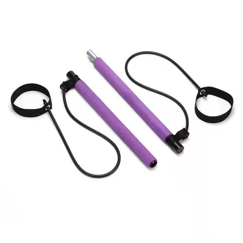 

Multifunctional Pilates Stick Yoga Equipment Fitness Elastic Resistance Band Household Stretch Elastic Rope Belt