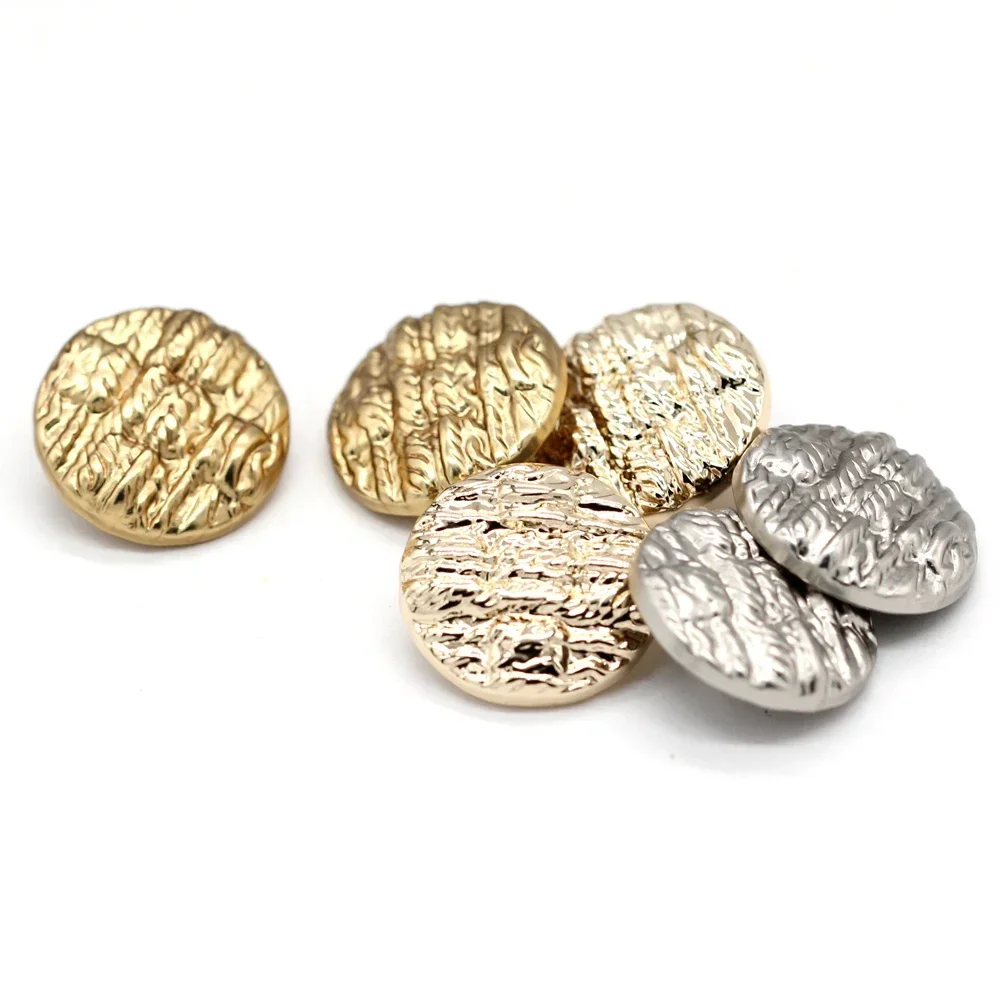 

DOTOLLE 6Pcs 15/18/20/23mm Round Gold Metal Buttons for Clothing Vintage Women Coat Jakcet DIY Crafts Sewing Accessories