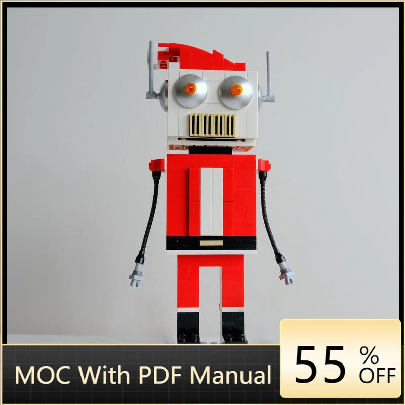 

294 детали 1950 стилей роботы Санта-Трона MOC изготовленные на заказ строительные блоки модель DIY творческая сборка детские игрушки подарки на день рождения и Рождество