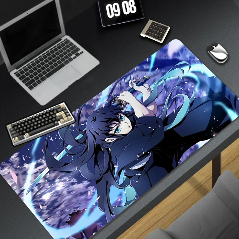 

Rubber Anti Slip Cool Mouse Pad D-demon Slayer Tokitou Muichirou Luxury Gaming Accessories Desk Mat Office Computer HD Mousepad