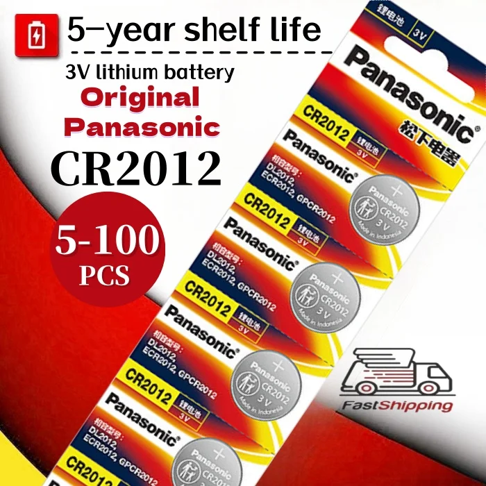 Panasonic cr2012 аккумулятор для часов 3 В литиевая батарея кнопка cr2012 pila пульт дистанционного управления материнская плата игрушка cr2012 аккумулятор panasonic