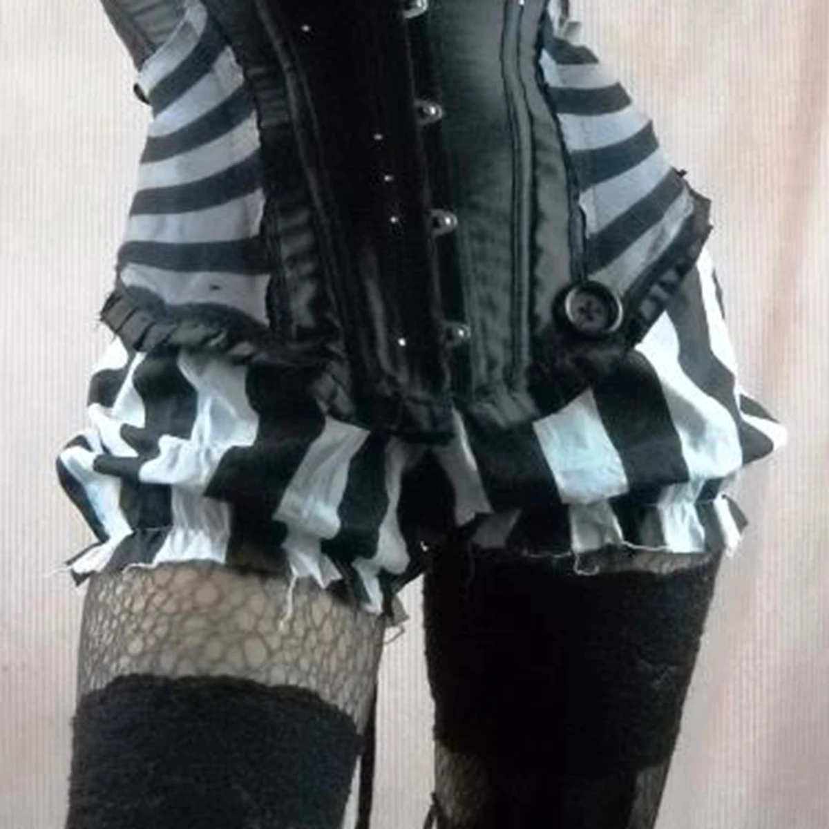 2000s Women's Clothing Fashion Bloomers Shorts Halloween Stripe Elastic Waist Short Pants Summer Casual Shorts_ecoleips.com
