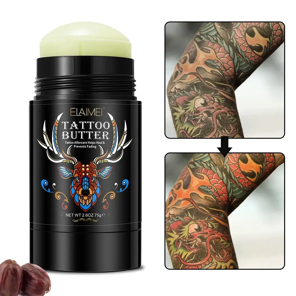 Bálsamo de mantequilla para el cuidado posterior del tatuaje, crema hidratante para tatuajes, abrillantador curativo para mejorar el Color, crema de