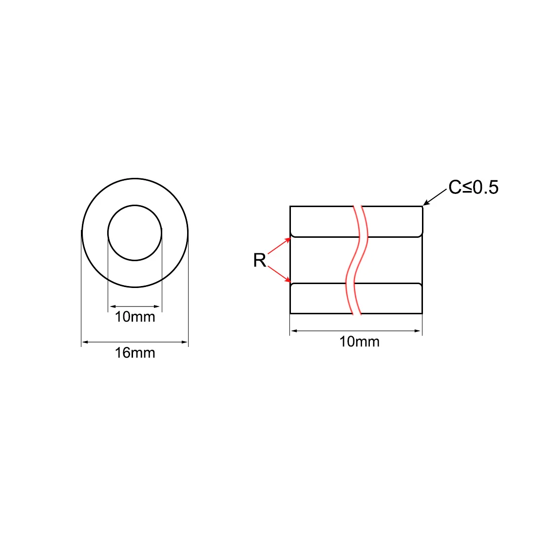 uxcell 1-10pcs Self-Lubricating Bearing 8mm 10mm I.D. Sleeve Sintered Bronze Bearing Bushings for Printing Machinery Tools